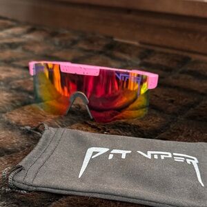Pit Viper Sunglasses with Pink Frame and Rainbow Lens NEW